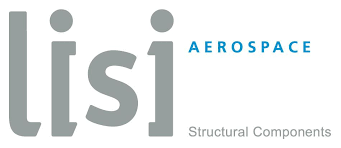 LISI Aerospace : composants structuraux pour l'industrie. Logo de LISI Aérospace, affichant la marque en gris. Les mentions AEROSPACE (bleu) et Structural Components (gris) décrivent les activités.